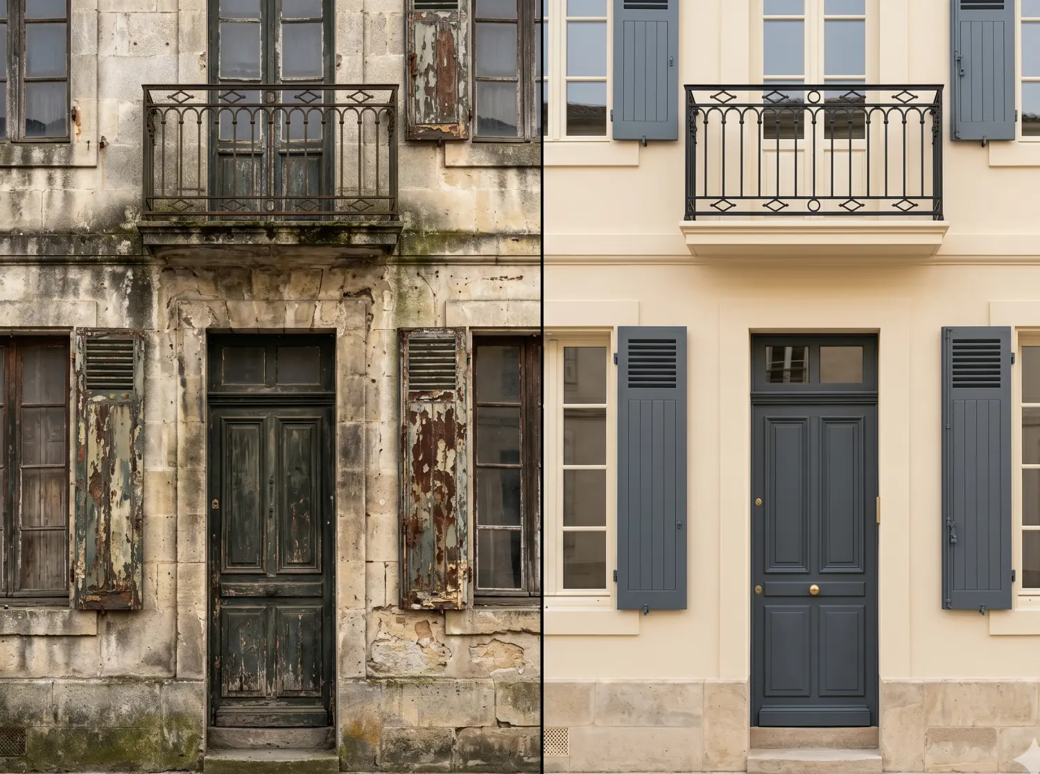 Réalisation : Façade ravalée — Résidentiel rénovation